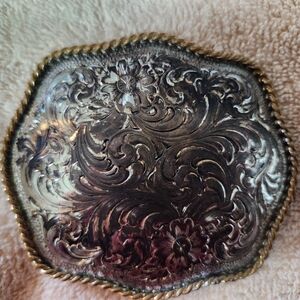 Vintage Montana Silver Belt Buckle